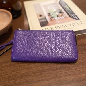 Rare Coach Purple Pebbled Leather Wristlet